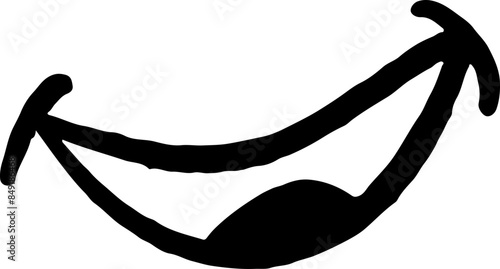 Laughing mouth vector silhouette
