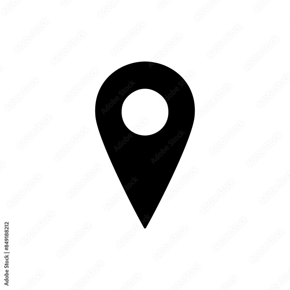 Location icon. Map pointer symbol. Flat design style. Location icon. Map pointer symbol. Flat design style.