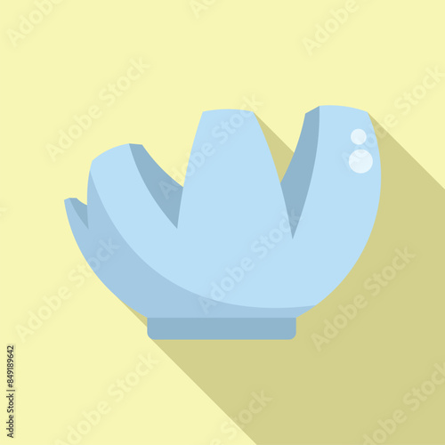 Blue oyster mushroom is growing in flat style with long shadow