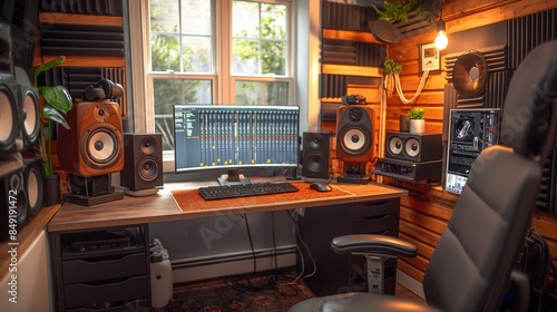 Wallpaper Mural a home-based podcast studio, professional style interior design Torontodigital.ca