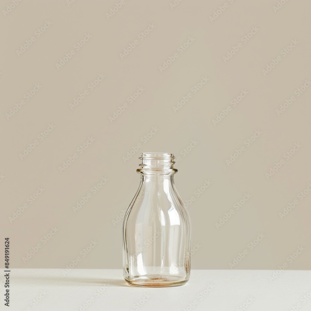 Mockup of bottle on a clean background with copy space Mockup of bottle on a clean background with copy space