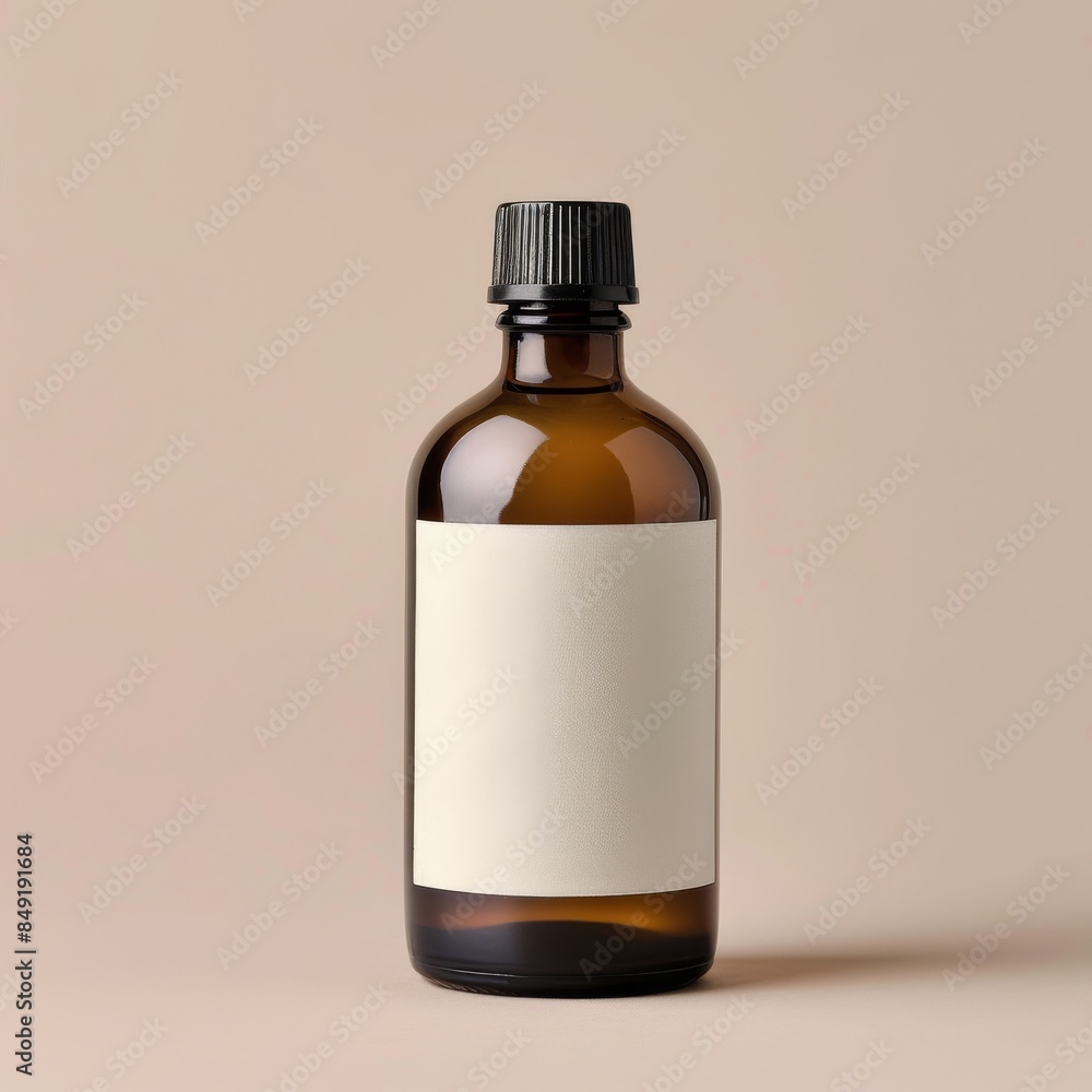 Mockup of bottle on a clean background with copy space Mockup of bottle on a clean background with copy space