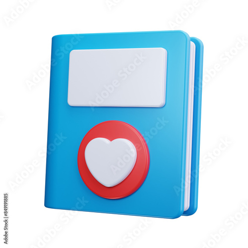 book 3d render icon