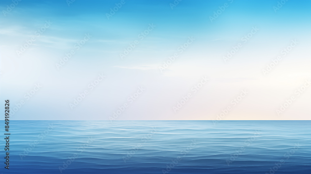 Obraz premium Clear Sky Over Calm Ocean