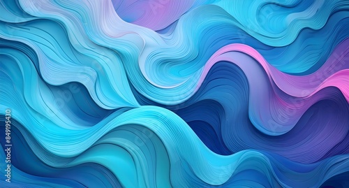 abstract blue waves