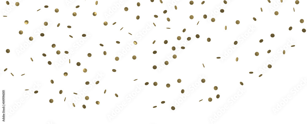 Fototapeta premium Glittering Triumph: Mind-Blowing 3D Illustration of Golden Confetti Celebration