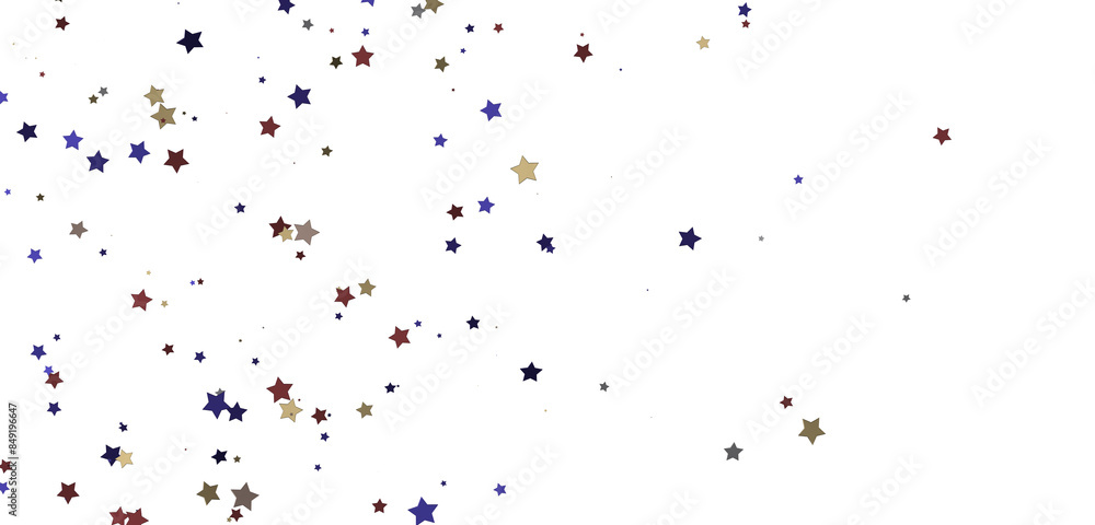 Fototapeta premium Celestial Christmas Symphony: Enthralling 3D Illustration of Falling Holiday Starbursts