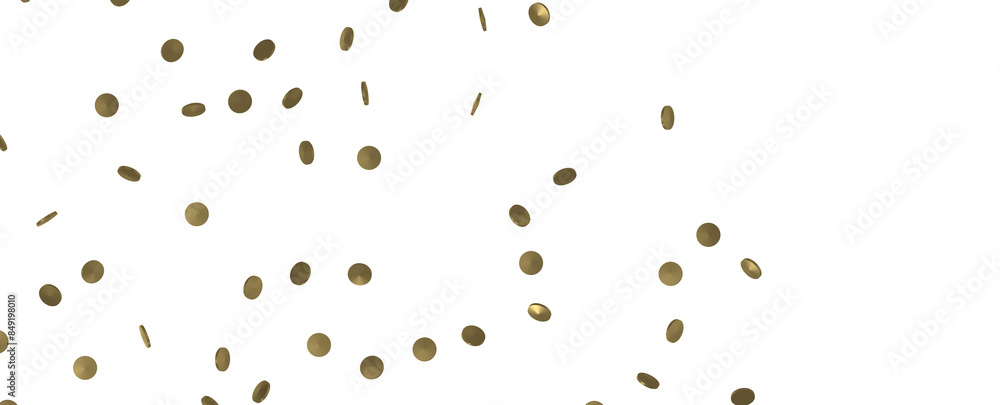 Glittering Triumph: Mind-Blowing 3D Illustration of Golden Confetti Celebration Glittering Triumph: Mind-Blowing 3D Illustration of Golden Confetti Celebration