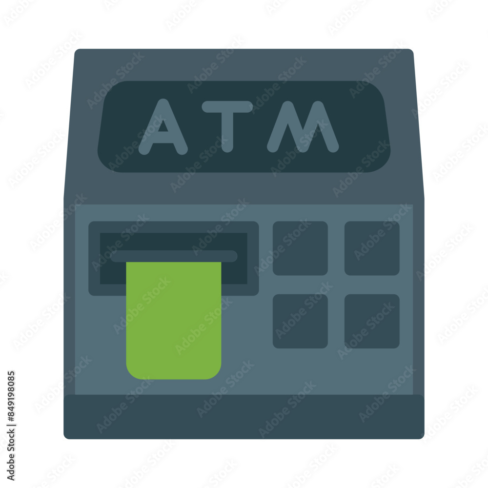 Atm Machine flat icon Atm Machine flat icon