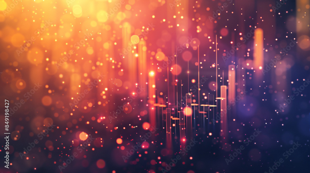 Abstract bokeh lights streaming upwards, evoking a feeling of upward motion and advancement Abstract bokeh lights streaming upwards, evoking a feeling of upward motion and advancement