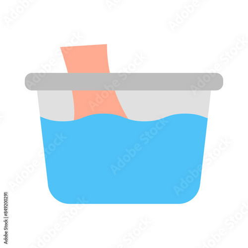 Foot Soaking flat icon