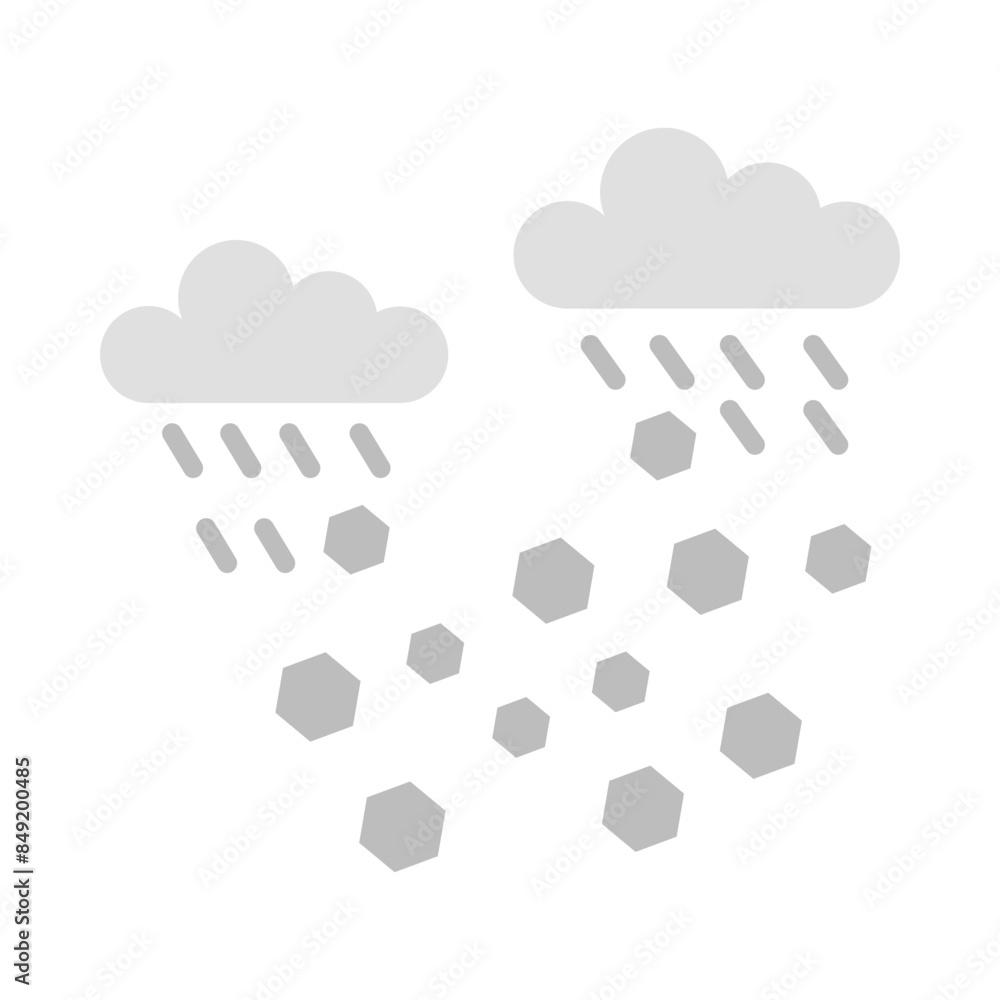 Fototapeta premium Hail flat icon