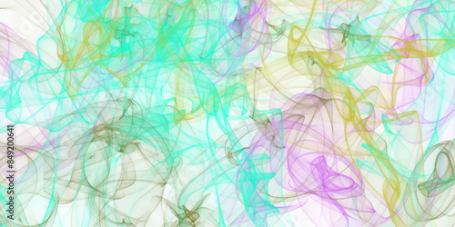 Abstract colorful smoke. colorful smoke on white background. Smoke is collection of airborne particulates and gases emitted when a material undergoes combustion or pyrolysis. 