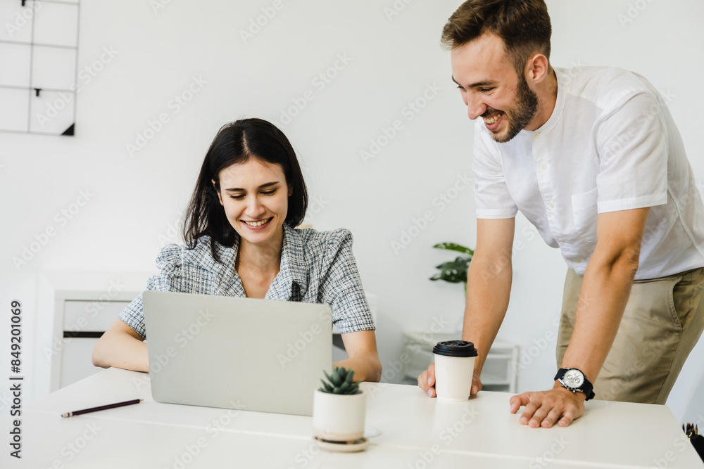 Diverse business team having a meeting in a creative workplace Diverse business team having a meeting in a creative workplace