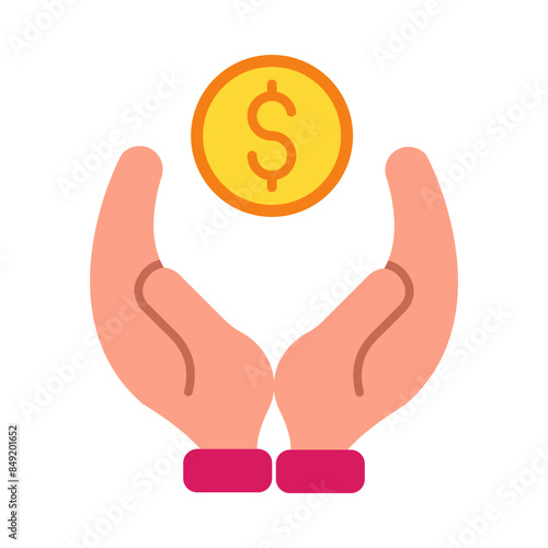 Charity flat icon