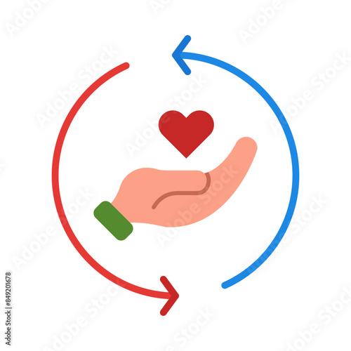 Giving Back flat icon