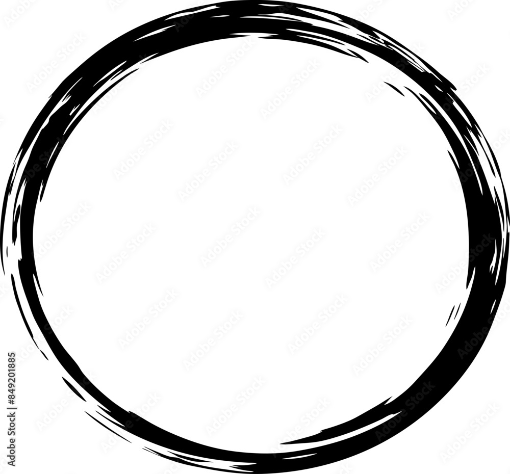 Grunge brush stroke round circle Grunge brush stroke round circle