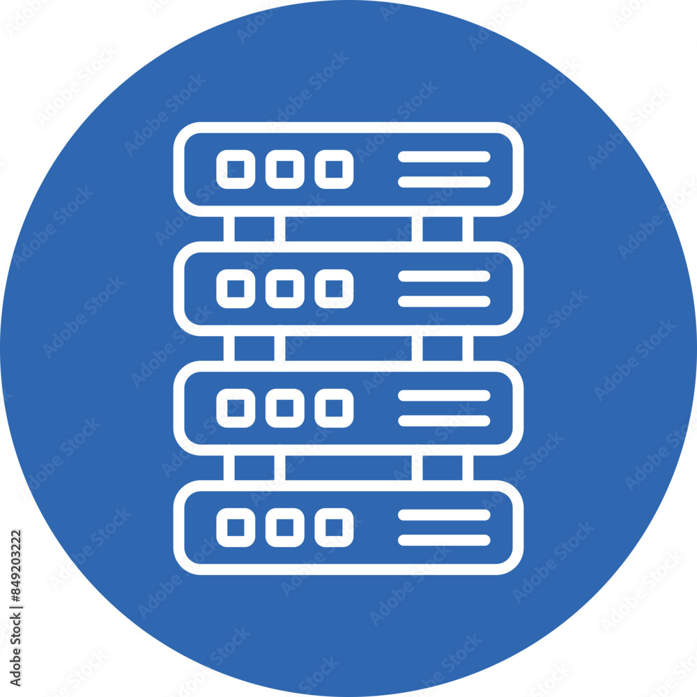 Server line circle icon Server line circle icon