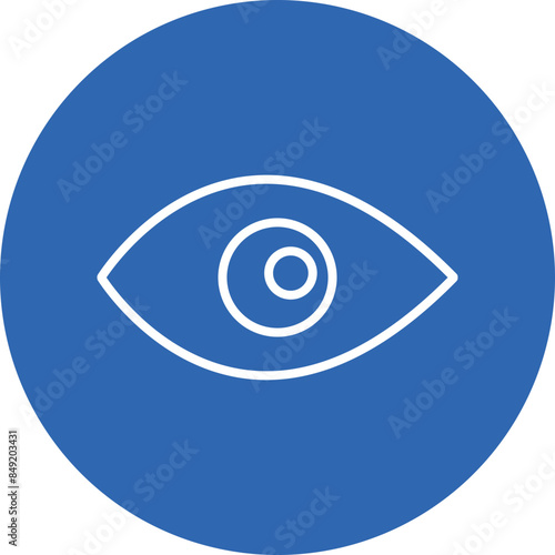 Eye line circle icon