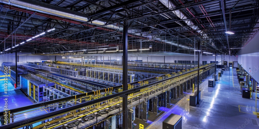 Obraz premium photograph of a futuristic data center