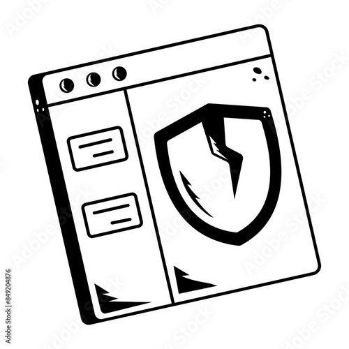 Here’s a doodle icon of website breach 