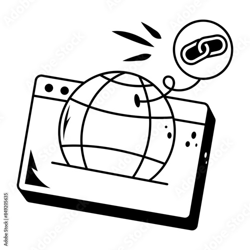 Check out this doodle icon of website link 