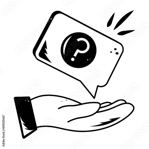Here’s a doodle icon of ask question 