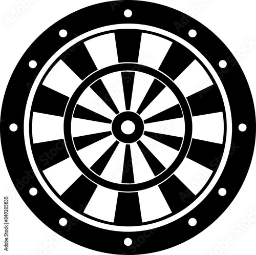 Roulette wheel, Casino and gambling icon