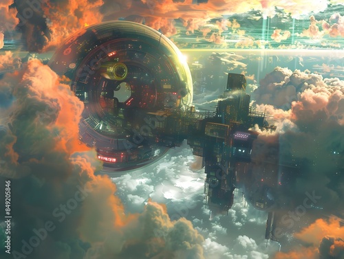 Generative Modular Deep Space Habitat with Panoramic Viewports and Advanced Life Support Systems
