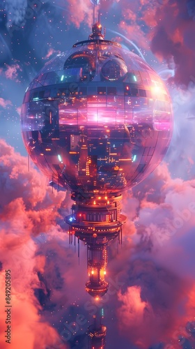 Generative AI Powered Modular Space Habitat Module with Panoramic Observation Viewports and Advanced Life Support Systems