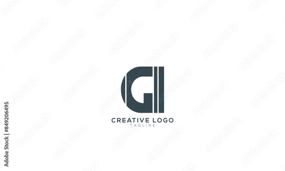GI Abstract initial monogram letter alphabet logo design GI Abstract initial monogram letter alphabet logo design