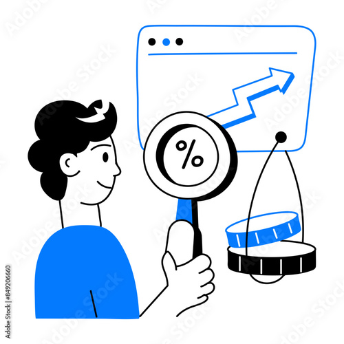 A captivating doodle mini illustration of analysis 