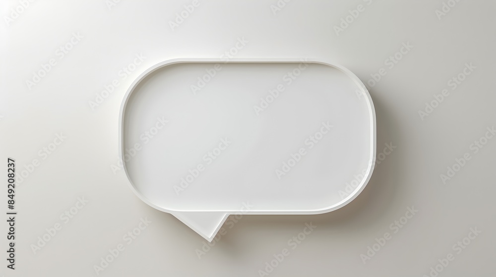 Bright Clean Minimalist Speech Bubble with Grey Border and White Fill Bright Clean Minimalist Speech Bubble with Grey Border and White Fill