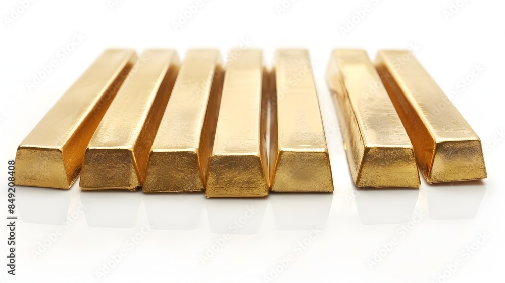 Shiny Gold Bars Stacked Neatly for Investment and Financial Security Concepts Shiny Gold Bars Stacked Neatly for Investment and Financial Security Concepts