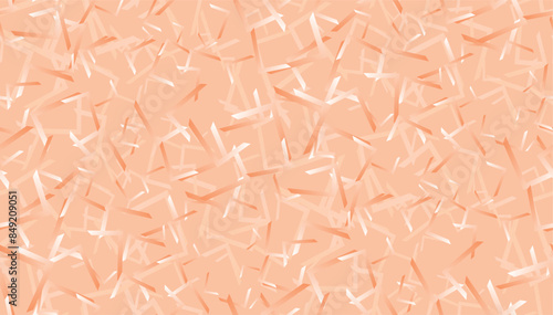 Abstract geometric seamless pattern with peach fuzz color lines