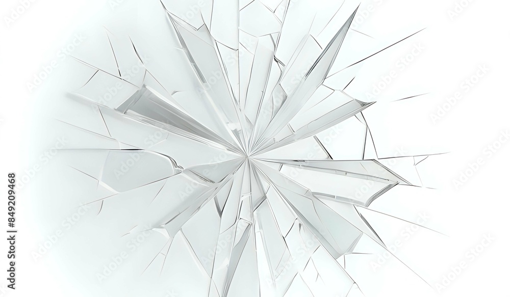 Obraz premium White broken and shattered glass background. Ai generated.