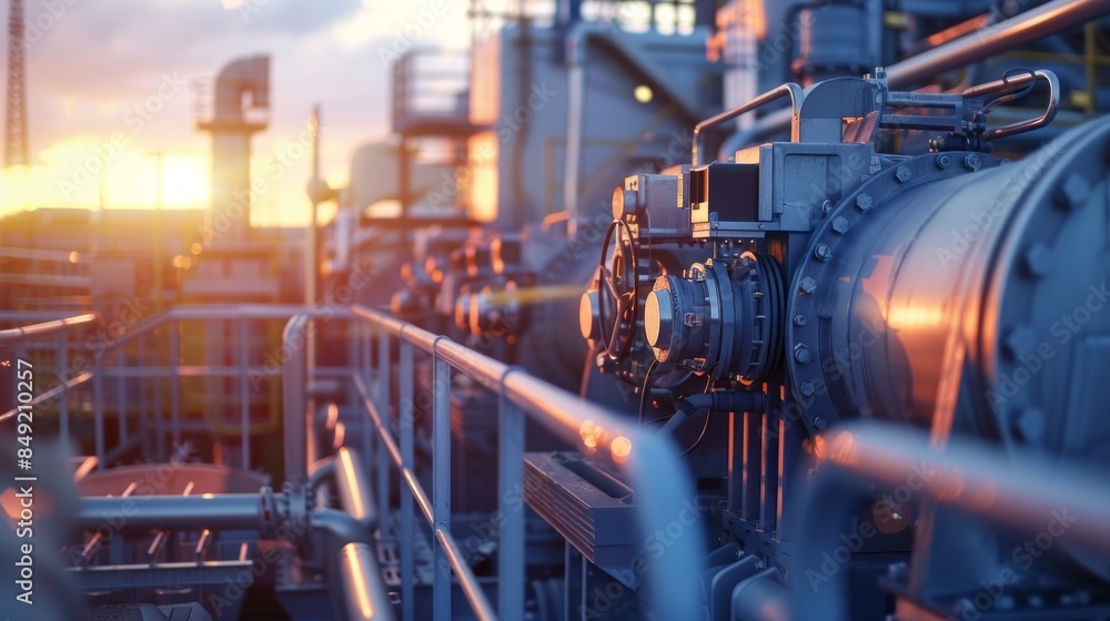 © liliyabatyrova - A large industrial plant with a lot of pipes and valves