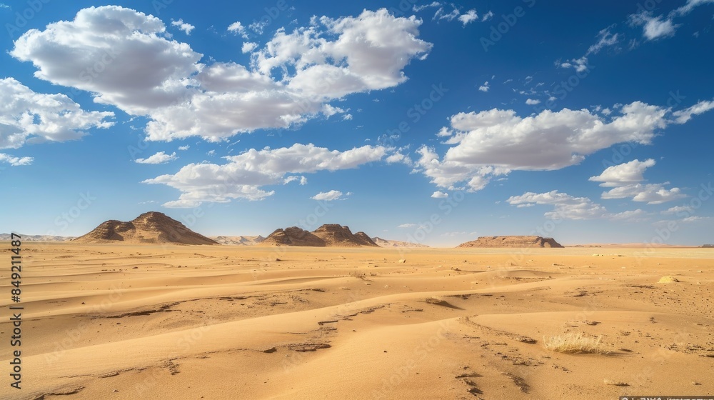 Vast desert landscape in a remote location Vast desert landscape in a remote location