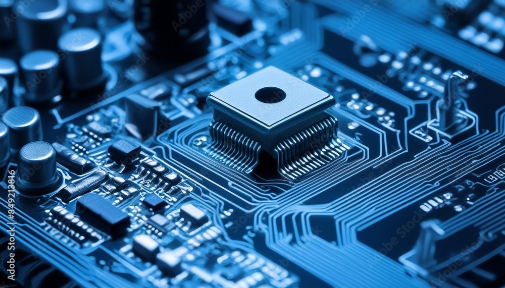 Close up of computer circuit board Close up of computer circuit board