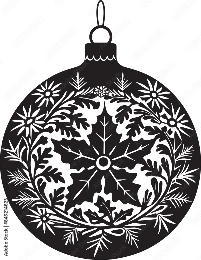 christmas ball ornament illustration black and white christmas ball ornament illustration black and white