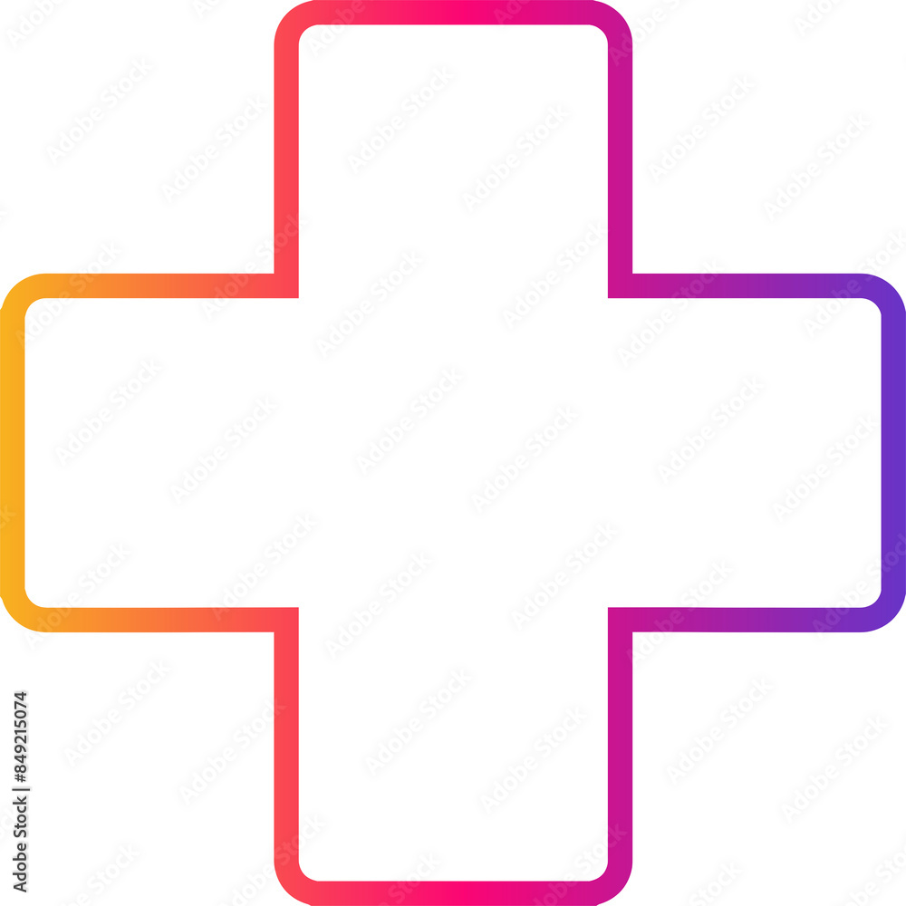 Plus Shape Gradient Frame Plus Shape Gradient Frame