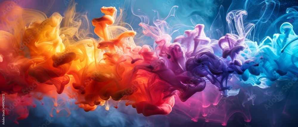 Fototapeta premium Colorful abstract smoke.