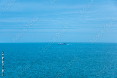 Dublin, Ireland - seaside under blue sky and white clouds photo