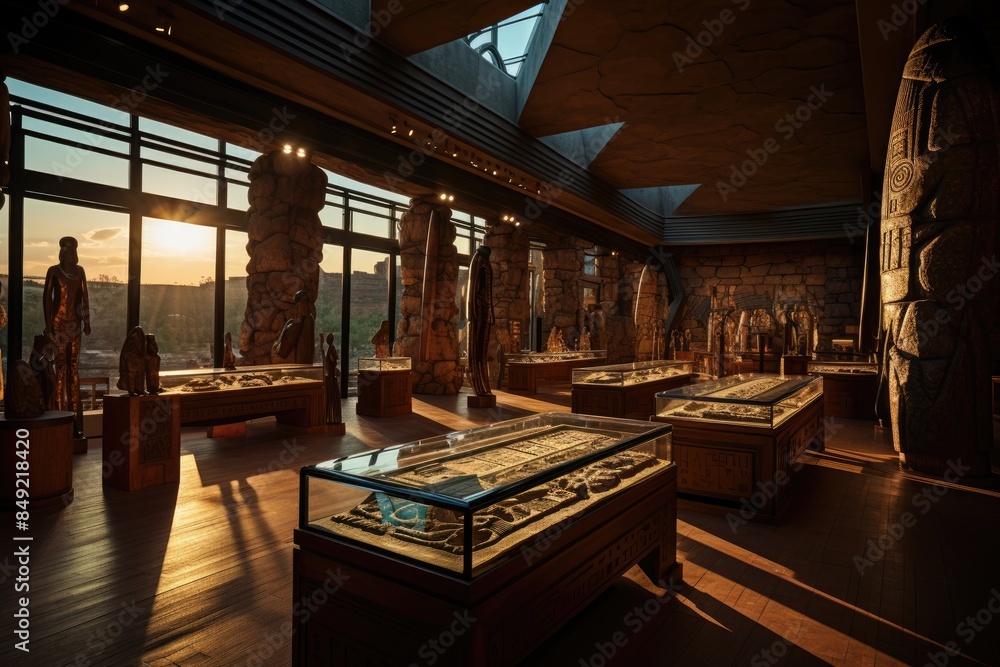 EL SHEIKH SHARM MUSEUM Pharaonic Relics by the Red Sea., generative IA EL SHEIKH SHARM MUSEUM Pharaonic Relics by the Red Sea., generative IA