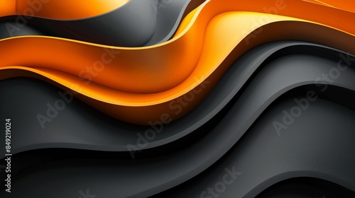 A black and orange wave pattern photo