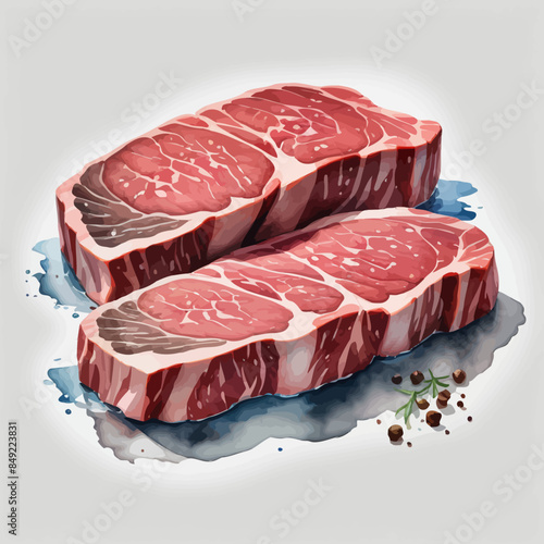 Wagyu Steaks Ilustration Design Very terrifying