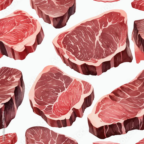 Wagyu Steaks Ilustration Design Very terrifying