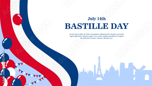 vector bastille day background template