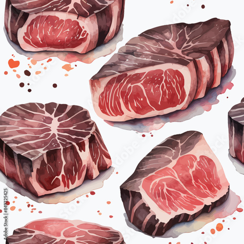 Wagyu Steaks Ilustration Design Very terrifying