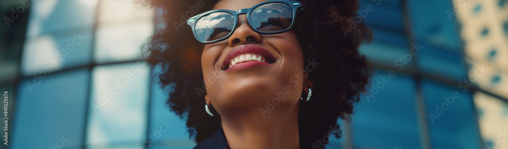 Close-up photo of a black business lady Close-up photo of a black business lady
